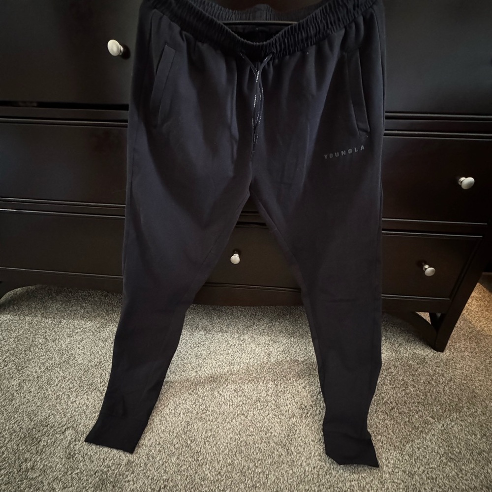 YoungLA Men's Black Jogger Pants